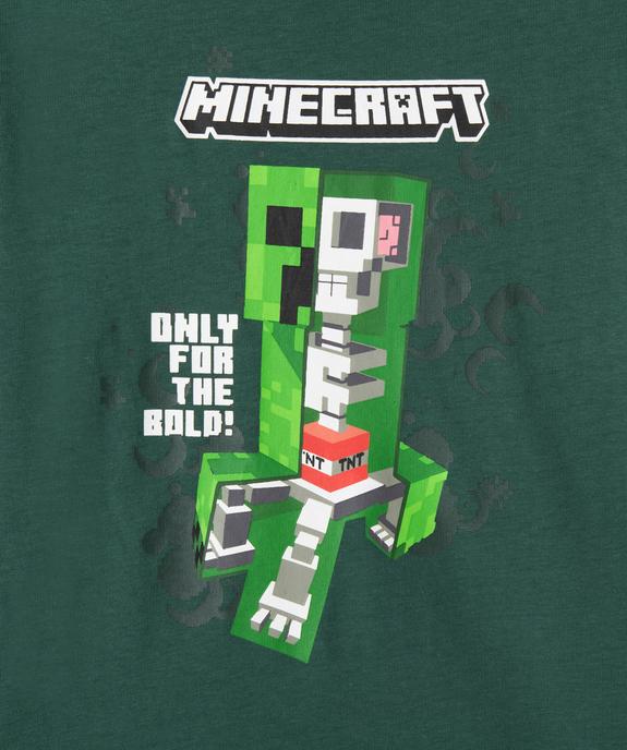 Tee-shirt manches longues avec motif sur l’avant garçon - Minecraft vue2 - MINECRAFT - GEMO