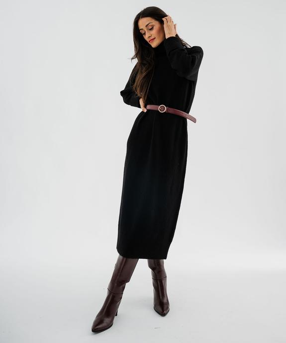 Robe pull longue à col roulé femme vue4 - GEMO(FEMME PAP) - GEMO