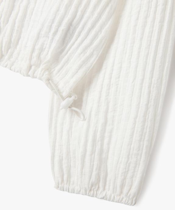 Chemise en maille gaufrée avec bas ajustable fille vue3 - GEMO (ENFANT) - GEMO