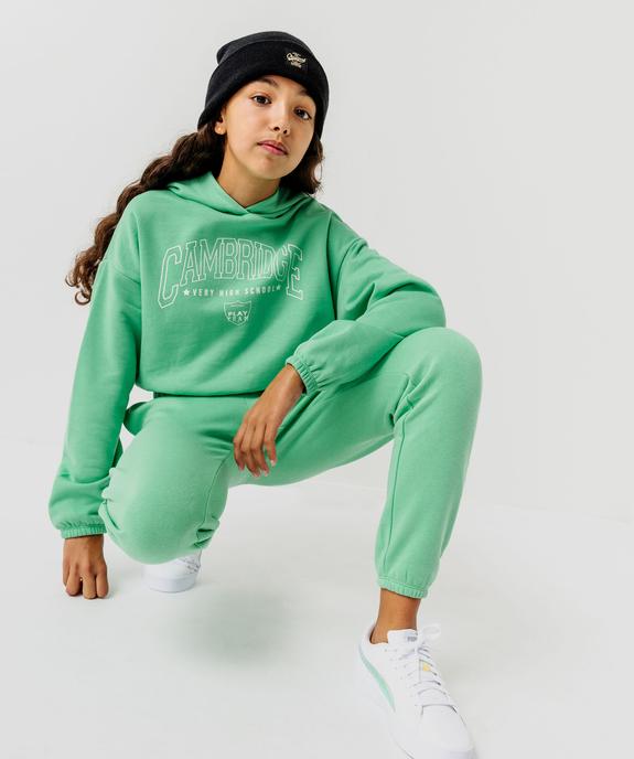 Pantalon de jogging molletonné fille vue5 - PREMIER PRIX BY GEMO - GEMO