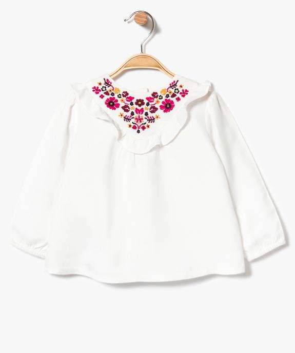 Blouse avec broderies fleuries sur le col vue1 - GEMO(BEBE DEBT) - GEMO