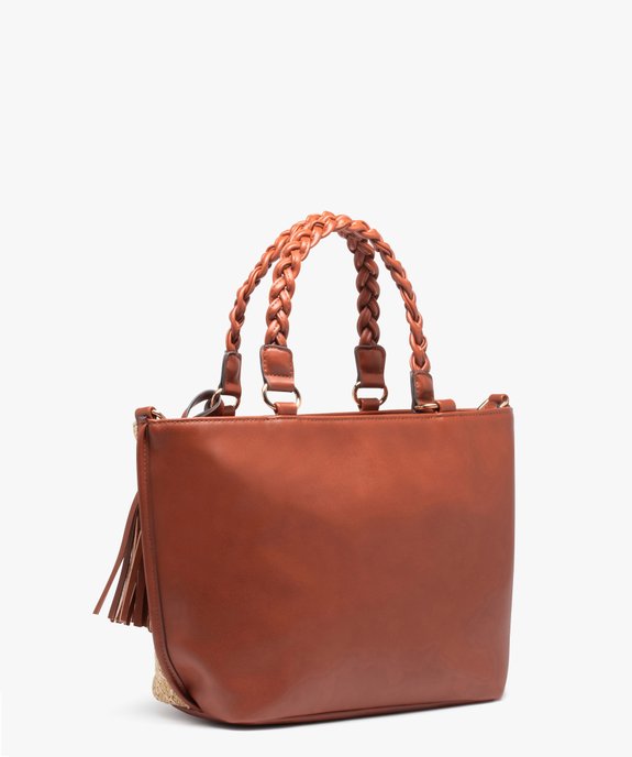 Sac femme trapèze à tissage et bandoulière amovible vue2 - GEMO (ACCESS) - GEMO