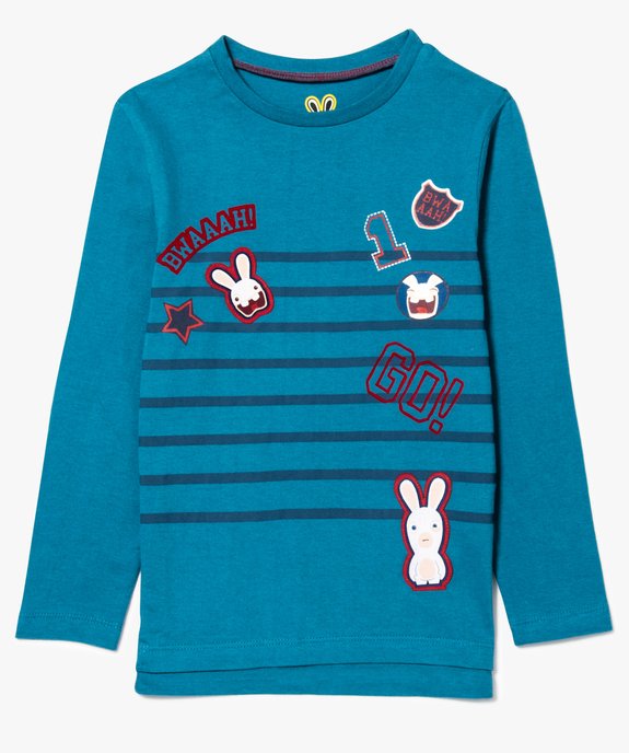 Tee-shirt manches longues imprimé - Lapins Crétins vue1 - LAPINS CRETINS - GEMO