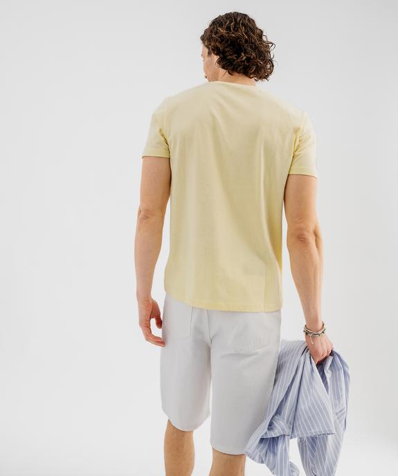 Tee-shirt manches courtes en jersey de coton imprimé homme vue3 - GEMO 4G HOMME - GEMO