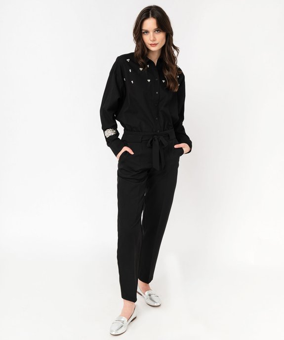 Pantalon de costume en toile fluide femme vue5 - GEMO(FEMME PAP) - GEMO