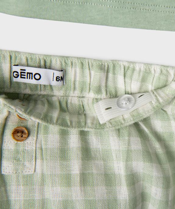 Ensemble 2 pièces bébé tee-shirt et short vue5 - GEMO(BB COUCHE) - GEMO