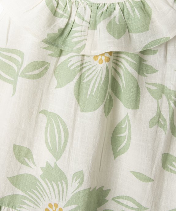 Robe sans manches à volants en voile de coton fleuri fille vue2 - GEMO (ENFANT) - GEMO