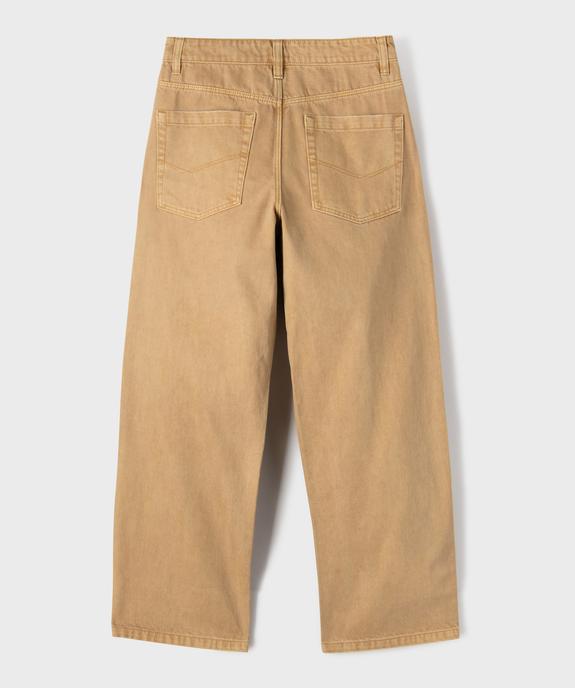 Pantalon baggy en toile denim colorée garçon vue3 - GEMO (JUNIOR) - GEMO