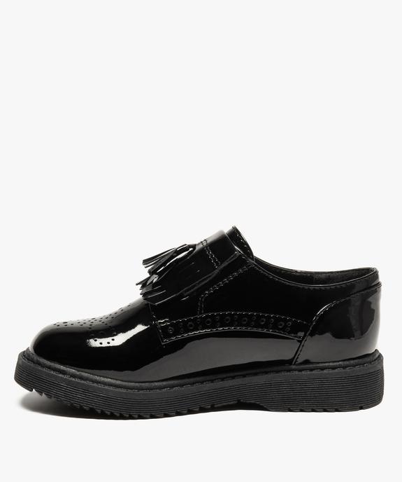 Mocassins fille vernis à patte frangée à scratch vue3 - GEMO (ENFANT) - GEMO