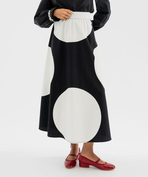 Jupe longue à larges pois femme vue2 - GEMO(FEMME PAP) - GEMO