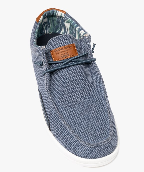 Tennis en toile look chaussures bateau homme vue5 - URBAN STEPS - GEMO