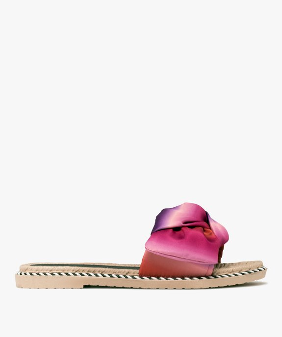 Mules de piscine femme à bride foulard drapée vue1 - GEMO (PLAGE) - GEMO