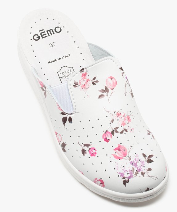 Sabot confort femme à talon compensé dessus imprimé vue5 - GEMO (CONFORT) - GEMO