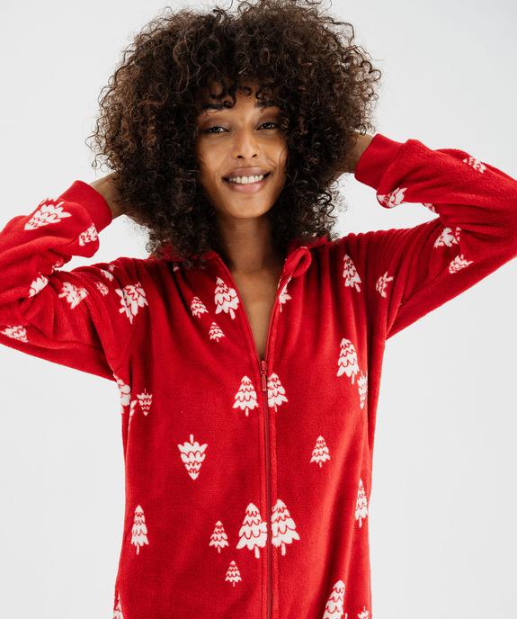 Combinaison pyjama en maille douillette spécial Noël femme vue3 - GEMO(HOMWR FEM) - GEMO