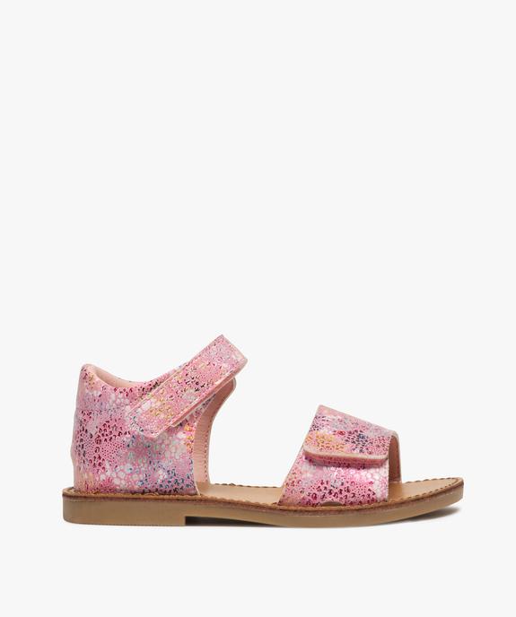 Sandales fille multicolores à brides scratch vue1 - GEMO (ENFANT) - GEMO
