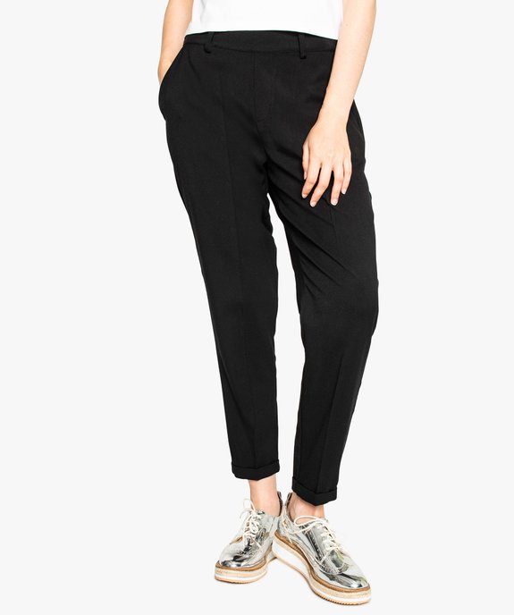 Pantalon à pinces taille élastiquée vue1 - GEMO(FEMME PAP) - GEMO