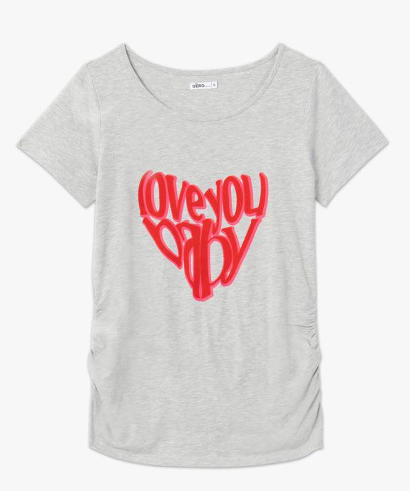 Tee-shirt de grossesse imprimé vue4 - GEMO (MATER) - GEMO