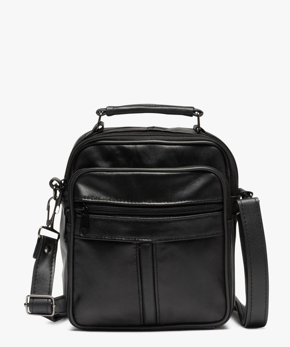 Sacoche en cuir avec bandoulière amovible homme  vue1 - GEMO (ACCESS) - GEMO