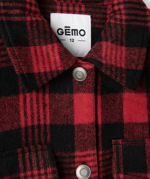 Veste fille façon chemise à carreaux vue4 - GEMO (JUNIOR) - GEMO