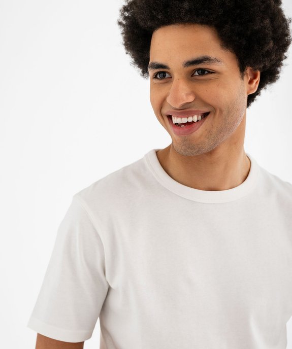 Tee-shirt manches courtes en coton uni homme vue2 - GEMO (HOMME) - GEMO