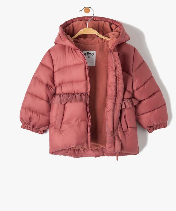 Blouson bébé fille à capuche avec motifs fleuris vue2 - GEMO(BEBE DEBT) - GEMO