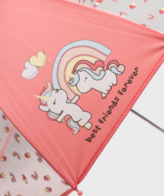 Parapluie bicolore à motifs arc-en-ciel fille vue4 - GEMO (ACCESS) - GEMO