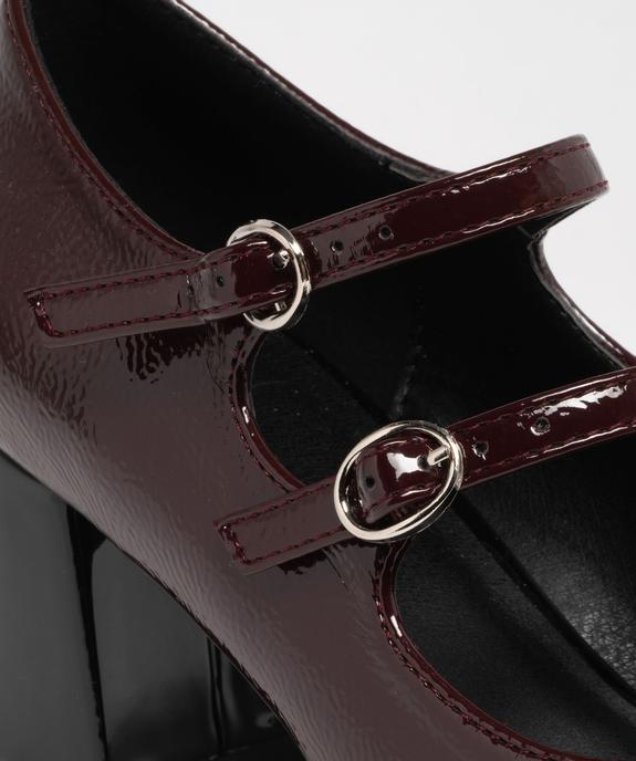 Escarpins à bout carré et talon haut vernis femme vue6 - FOLLOW ME - GEMO