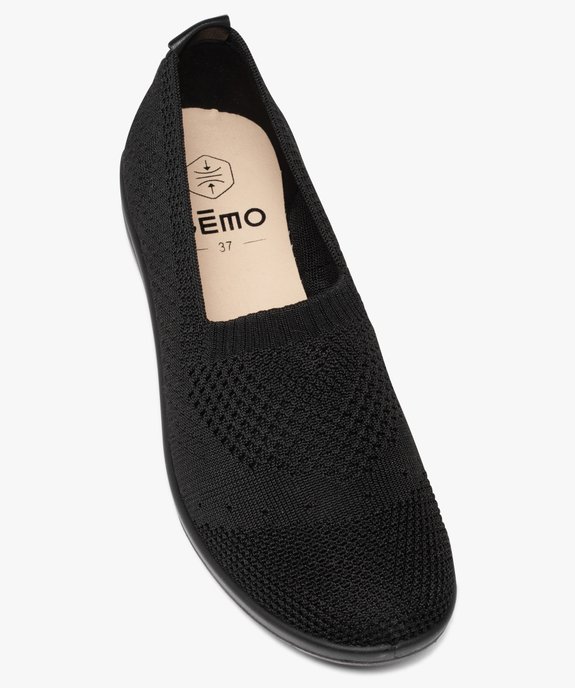 Mocassins femme confort unis en mesh à semelle compensée vue5 - GEMO (CONFORT) - GEMO