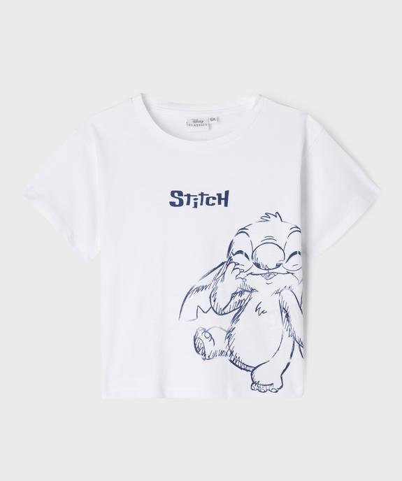 Tee-shirt manches courtes à motif Stitch fille - Disney vue1 - LILO & STITCH - GEMO