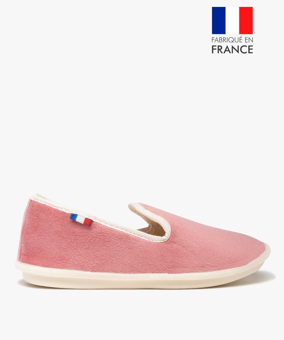 Chaussons femme charentaises en velours uni vue1 - GOXO - GEMO