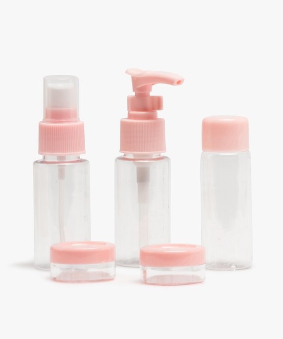 Trousse d'accessoires à maquillage avec flacons et pots (11 pièces) vue2 - GEMO - GEMO