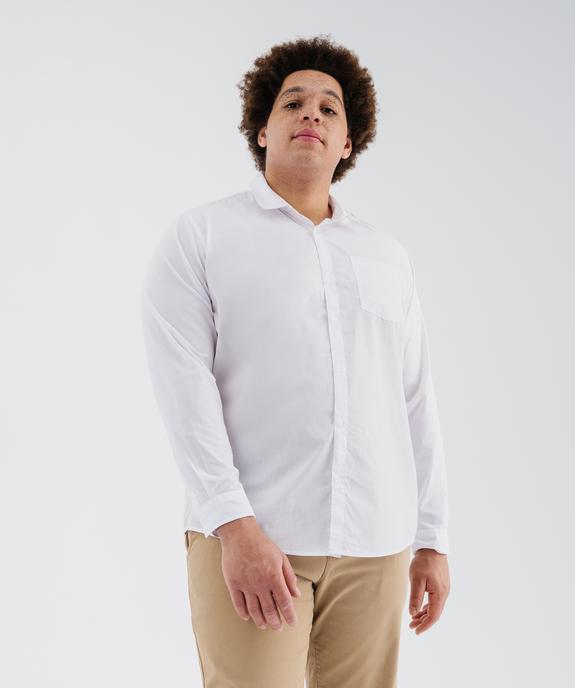 Chemise manches longues regular fit unie facile à repasser homme vue10 - GEMO (HOMME) - GEMO