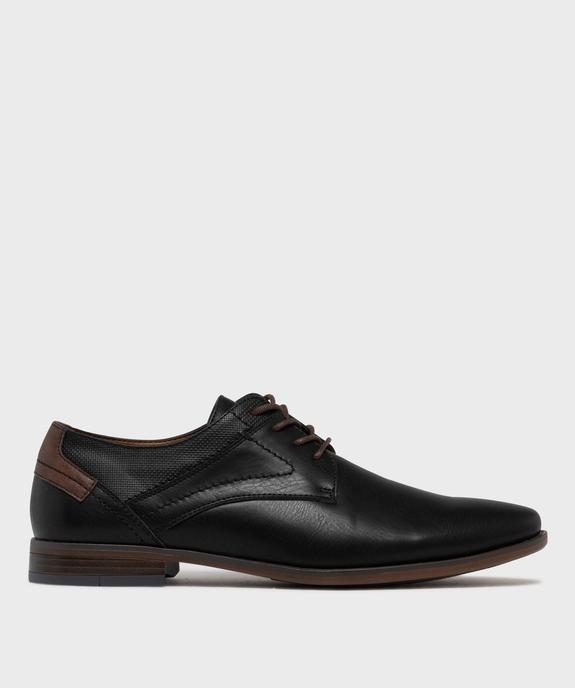 Derbies bicolores à détails texturés homme vue2 - MARIO BALDANO - GEMO