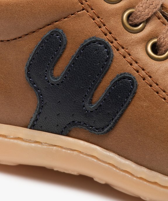 Bottillons premiers pas bébé garçon zippés en cuir – NA! vue6 - NA! - GEMO