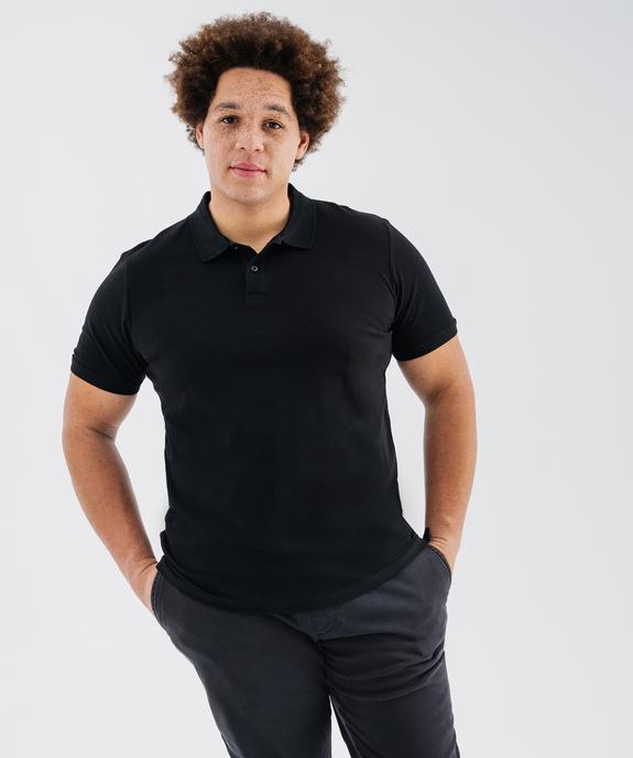 Polo manches courtes en coton homme vue4 - GEMO 4G HOMME - GEMO