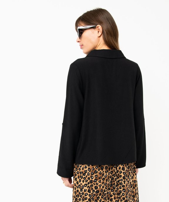 Chemise fluide à manches longues et double boutonnage femme vue3 - GEMO 4G FEMME - GEMO