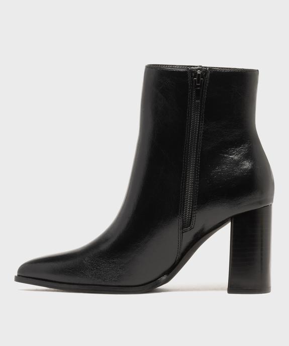 Boots à talon haut et bout pointu unies femme vue3 - FOLLOW ME - GEMO