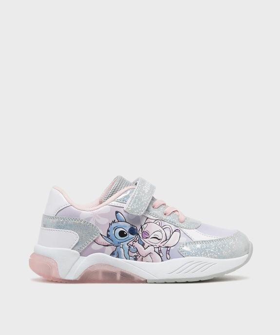 Baskets à scratch et semelle lumineuse Stitch fille - Disney vue1 - LILO & STITCH - GEMO
