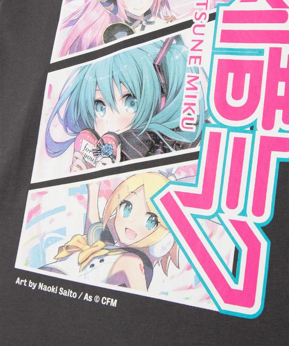 Tee-shirt fille à manches courtes coupe ample - Hatsune Miku vue2 - HATSUNE MIKU - GEMO