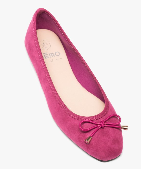 Ballerines femme classiques en suédine unie vue5 - GEMO(URBAIN) - GEMO