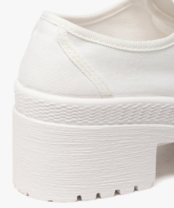 Tennis femme unies en toile à talon et bout renforcé vue6 - GEMO (SPORTSWR) - GEMO