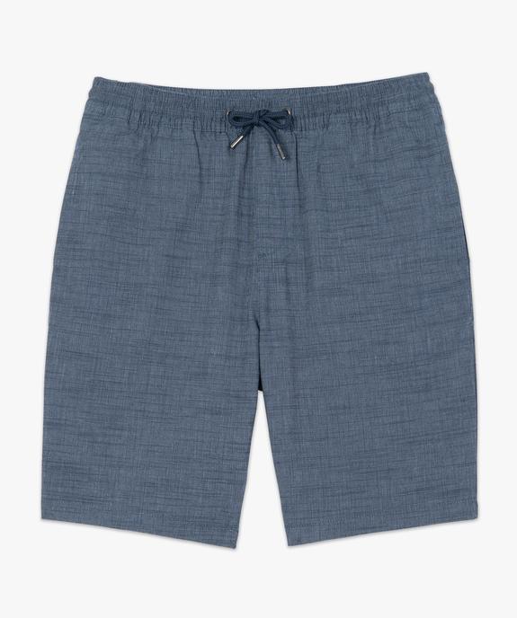 Bermuda homme avec taille élastiquée ajustable vue4 - GEMO (HOMME) - GEMO