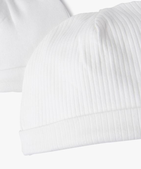 Bonnet naissance en jersey à revers (lot de 2)  vue2 - GEMO(BB COUCHE) - GEMO