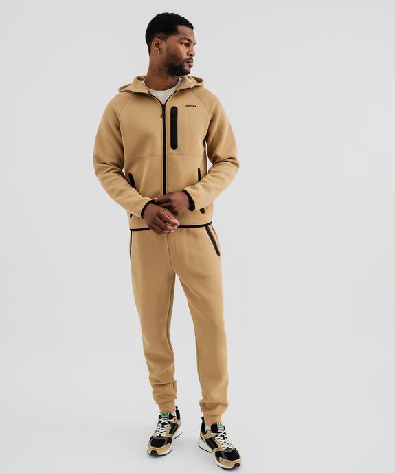 Pantalon de jogging avec poches zippées homme vue4 - GEMO (HOMME) - GEMO