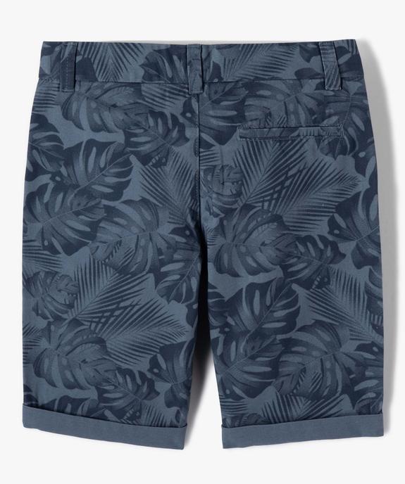 Bermuda imprimé coupe slim en toile de coton garçon vue3 - GEMO 4G GARCON - GEMO