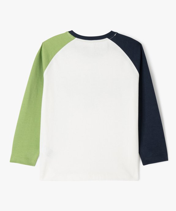 Tee-shirt manches longues raglan dépareillées garçon vue4 - LULUCASTAGNETTE - GEMO