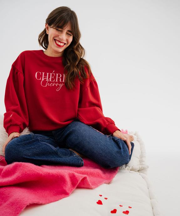 Sweat oversize avec manches froncées femme vue6 - GEMO(FEMME PAP) - GEMO