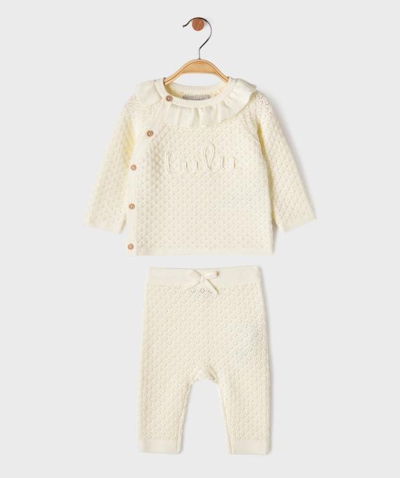 Ensemble 2 pièces en maille fantaisie bébé fille - LuluCastagnette vue1 - LULUCASTAGNETTE - GEMO