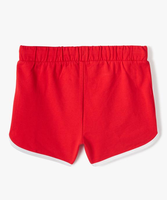 Short fille en maille avec finitions contrastantes vue3 - GEMO (JUNIOR) - GEMO