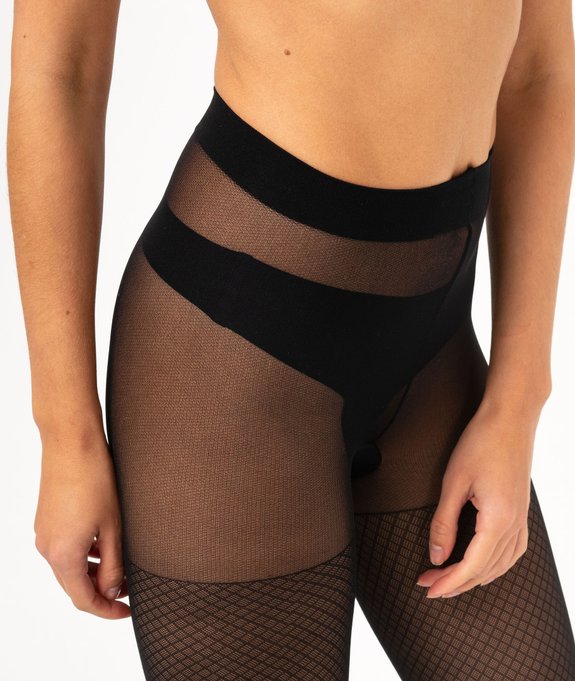 Collant fantaisie à motifs losanges femme vue2 - GEMO(HOMWR FEM) - GEMO